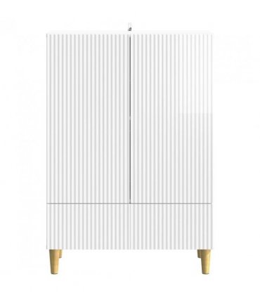 vidaXL Sideboard High Gloss White 66 x 34.5 x 95 cm Engineered Wood