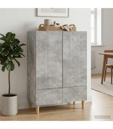 vidaXL Sideboard Concrete Grey 66 x 34.5 x 95 cm Engineered Wood