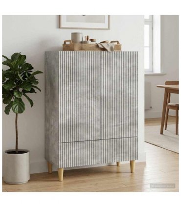vidaXL Sideboard Concrete Grey 66 x 34.5 x 95 cm Engineered Wood