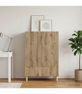 vidaXL Sideboard Artisan Oak 66 x 34.5 x 95 cm Engineered Wood
