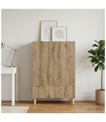 vidaXL Sideboard Artisan Oak 66 x 34.5 x 95 cm Engineered Wood