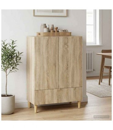 vidaXL Sideboard Sonoma Oak 66 x 34.5 x 95 cm Engineered Wood