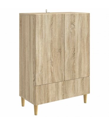 vidaXL Sideboard Sonoma Oak 66 x 34.5 x 95 cm Engineered Wood