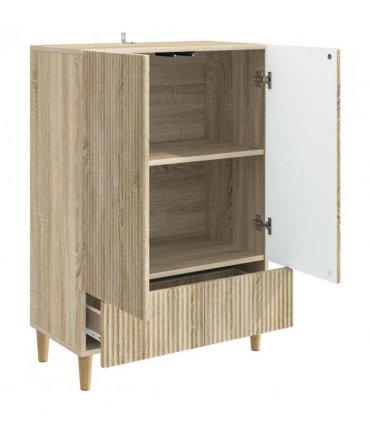 vidaXL Sideboard Sonoma Oak 66 x 34.5 x 95 cm Engineered Wood