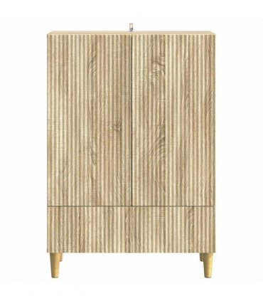 vidaXL Sideboard Sonoma Oak 66 x 34.5 x 95 cm Engineered Wood