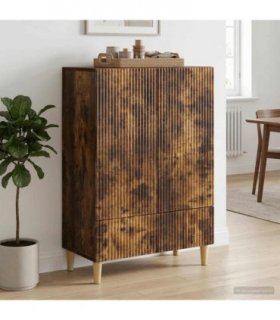 vidaXL Sideboard Smoked Oak 66 x 34.5 x 95 cm Engineered Wood