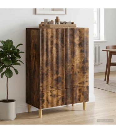 vidaXL Sideboard Smoked Oak 66 x 34.5 x 95 cm Engineered Wood