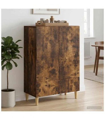 vidaXL Sideboard Smoked Oak 66 x 34.5 x 95 cm Engineered Wood