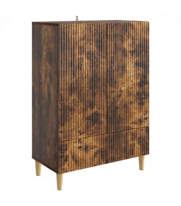 vidaXL Sideboard Smoked Oak 66 x 34.5 x 95 cm Engineered Wood