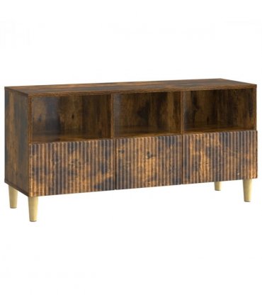 vidaXL TV Cabinet Smoked Oak 102 x 34.5 x 50 cm Engineered Wood — V0672121080