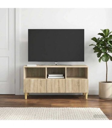 vidaXL TV Cabinet Sonoma Oak 102 x 34.5 x 50 cm Engineered Wood — V0672121081