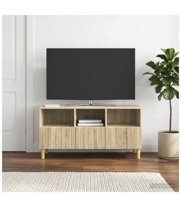 vidaXL TV Cabinet Sonoma Oak 102 x 34.5 x 50 cm Engineered Wood — V0672121081