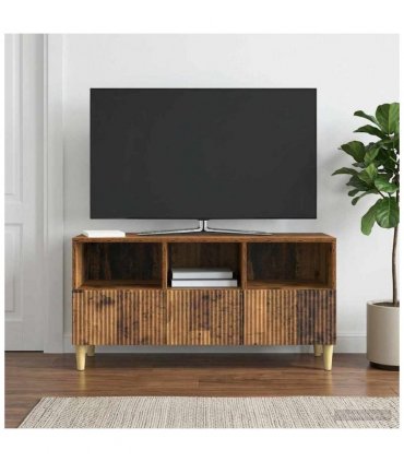 vidaXL TV Cabinet Old Wood 102 x 34.5 x 50 cm Engineered Wood — V0672121082