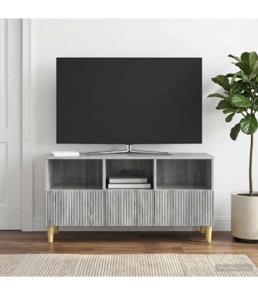 vidaXL TV Cabinet Grey Sonoma 102 x 34.5 x 50 cm Engineered Wood — V0672121083