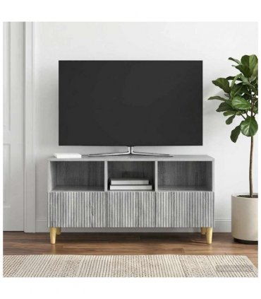 vidaXL TV Cabinet Grey Sonoma 102 x 34.5 x 50 cm Engineered Wood — V0672121083