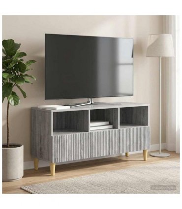 vidaXL TV Cabinet Grey Sonoma 102 x 34.5 x 50 cm Engineered Wood — V0672121083