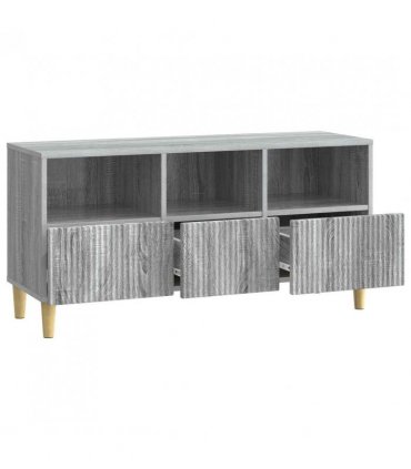 vidaXL TV Cabinet Grey Sonoma 102 x 34.5 x 50 cm Engineered Wood — V0672121083