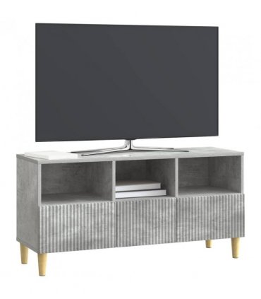 vidaXL TV Cabinet Concrete Grey 102 x 34.5 x 50 cm Engineered Wood — V0672121085