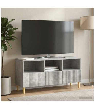 vidaXL TV Cabinet Concrete Grey 102 x 34.5 x 50 cm Engineered Wood — V0672121085