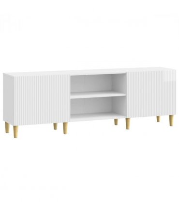 vidaXL TV Cabinet High Gloss White 150 x 31 x 50 cm Engineered Wood