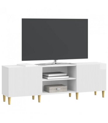 vidaXL TV Cabinet High Gloss White 150 x 31 x 50 cm Engineered Wood