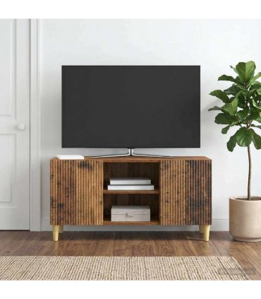 vidaXL TV Cabinet Old Wood 102 x 34.5 x 50 cm Engineered Wood — V0672121096