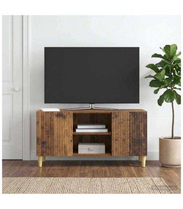 vidaXL TV Cabinet Old Wood 102 x 34.5 x 50 cm Engineered Wood — V0672121096