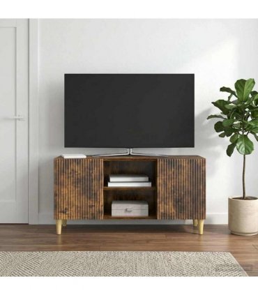 vidaXL TV Cabinet Smoked Oak 102 x 34.5 x 50 cm Engineered Wood — V0672121097