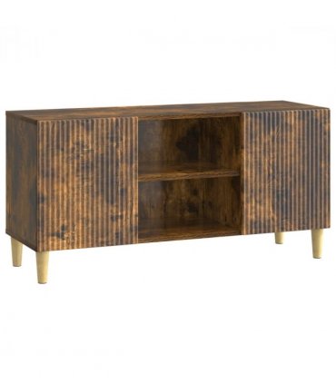 vidaXL TV Cabinet Smoked Oak 102 x 34.5 x 50 cm Engineered Wood — V0672121097
