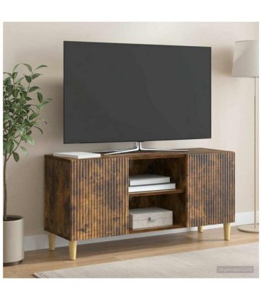 vidaXL TV Cabinet Smoked Oak 102 x 34.5 x 50 cm Engineered Wood — V0672121097