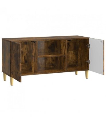 vidaXL TV Cabinet Smoked Oak 102 x 34.5 x 50 cm Engineered Wood — V0672121097
