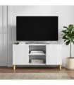 vidaXL TV Cabinet High Gloss White 102 x 34.5 x 50 cm Engineered Wood — V0672121098