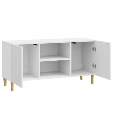 vidaXL TV Cabinet High Gloss White 102 x 34.5 x 50 cm Engineered Wood — V0672121098