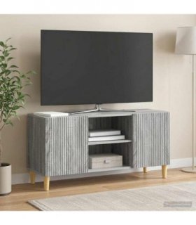 vidaXL TV Cabinet Grey Sonoma 102 x 34.5 x 50 cm Engineered Wood — V0672121099
