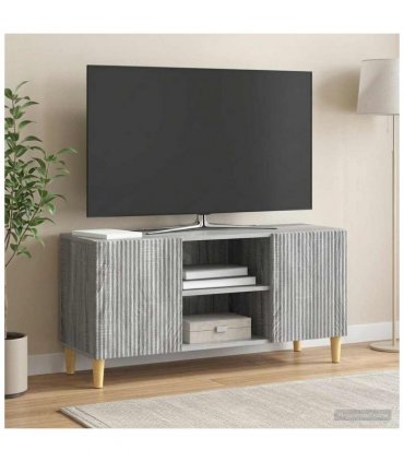 vidaXL TV Cabinet Grey Sonoma 102 x 34.5 x 50 cm Engineered Wood — V0672121099