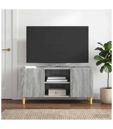 vidaXL TV Cabinet Grey Sonoma 102 x 34.5 x 50 cm Engineered Wood — V0672121099