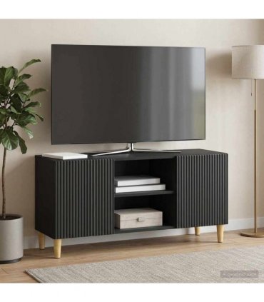 vidaXL TV Cabinet Black 102 x 34.5 x 50 cm Engineered Wood — V0672121100