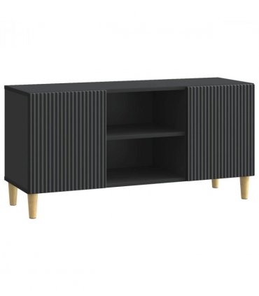 vidaXL TV Cabinet Black 102 x 34.5 x 50 cm Engineered Wood — V0672121100