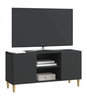 vidaXL TV Cabinet Black 102 x 34.5 x 50 cm Engineered Wood — V0672121100