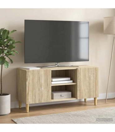 vidaXL TV Cabinet Sonoma Oak 102 x 34.5 x 50 cm Engineered Wood — V0672121101