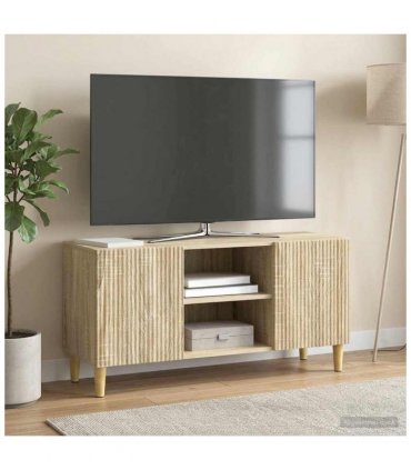 vidaXL TV Cabinet Sonoma Oak 102 x 34.5 x 50 cm Engineered Wood — V0672121101