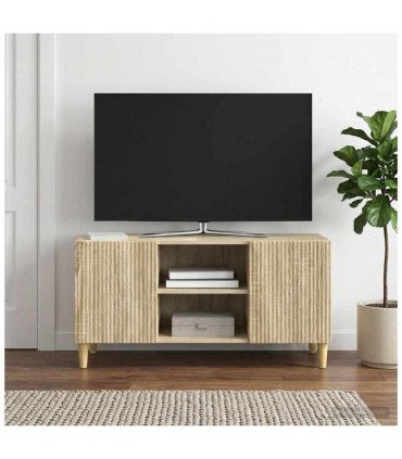 vidaXL TV Cabinet Sonoma Oak 102 x 34.5 x 50 cm Engineered Wood — V0672121101