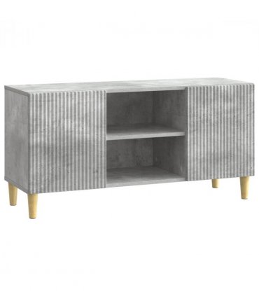 vidaXL TV Cabinet Concrete Grey 102 x 34.5 x 50 cm Engineered Wood — V0672121103