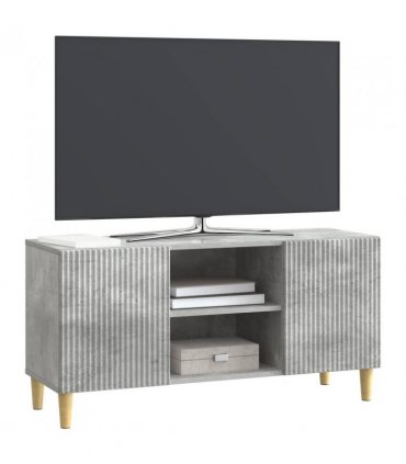vidaXL TV Cabinet Concrete Grey 102 x 34.5 x 50 cm Engineered Wood — V0672121103