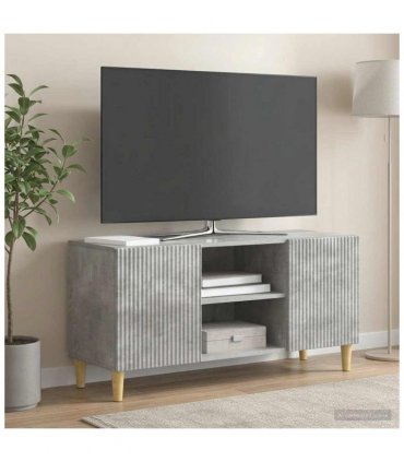 vidaXL TV Cabinet Concrete Grey 102 x 34.5 x 50 cm Engineered Wood — V0672121103