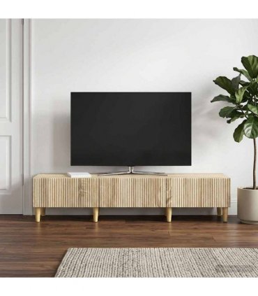 vidaXL TV Cabinet Sonoma Oak 147 x 34.5 x 30 cm Engineered Wood