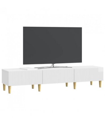 vidaXL TV Cabinet High Gloss White 147 x 34.5 x 30 cm Engineered Wood