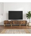 vidaXL TV Cabinet Smoked Oak 147 x 34.5 x 30 cm Engineered Wood
