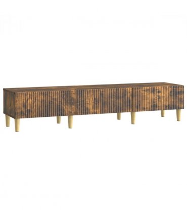 vidaXL TV Cabinet Smoked Oak 147 x 34.5 x 30 cm Engineered Wood