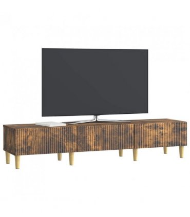 vidaXL TV Cabinet Smoked Oak 147 x 34.5 x 30 cm Engineered Wood